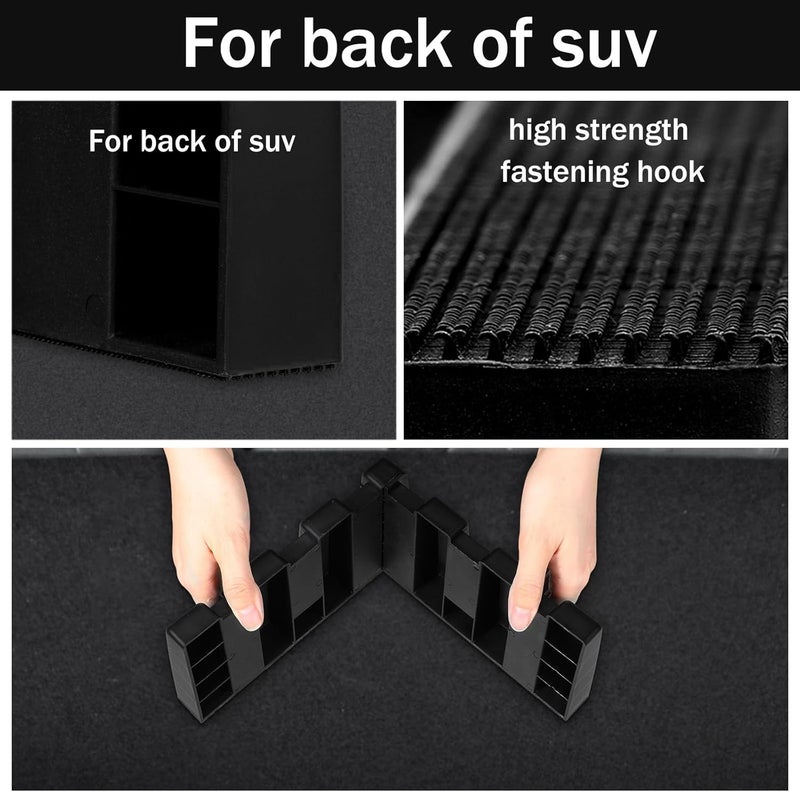 Datanly 6 Pack Car Trunk Organizer Blocks for Back of SUV Multipurpose Car Storage Organizer Blocks Trunk Divider Available to Wool Carpet for Truck SUV Van Cargo - Image 3